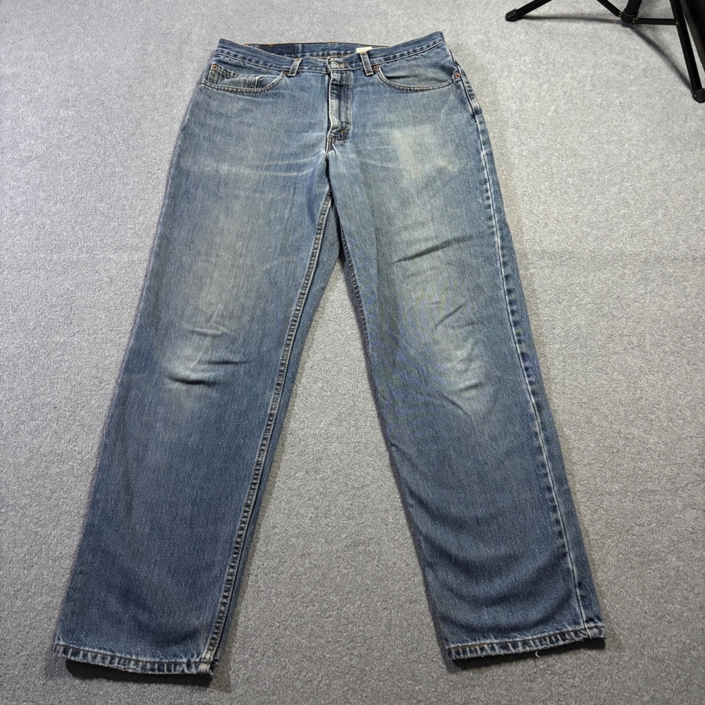 Vintage Y2K Levis 550 Relaxed Fit Jeans Mens 33x32 Blue Made in USA Denim